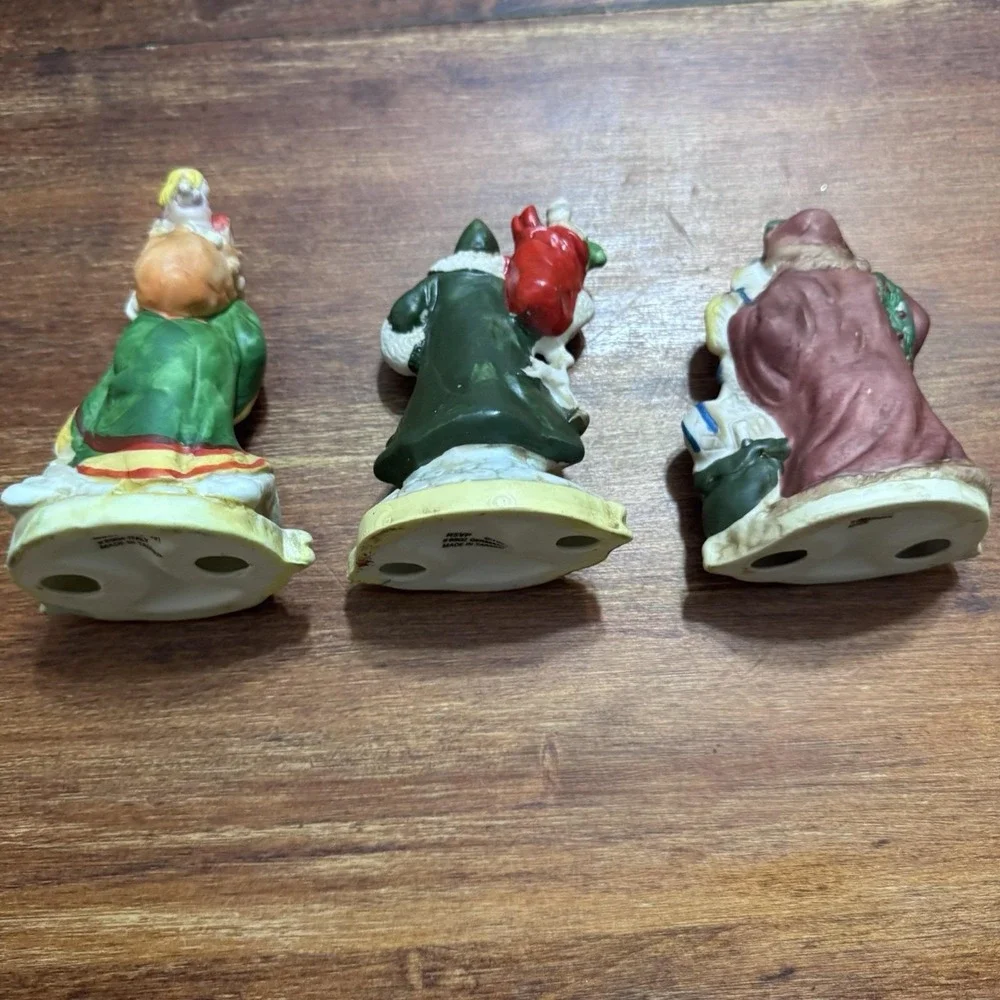 Vintage lot 3 Santas The Nations Figurines 1991 RSVP Germany Italy England 4.5